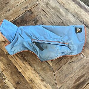 Tanner & Dash dog Jacket with Orange Trim. S/12